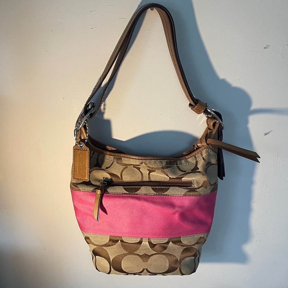 Vintage Coach "09" Hobo Bag with Signature Monogram with hang tag!